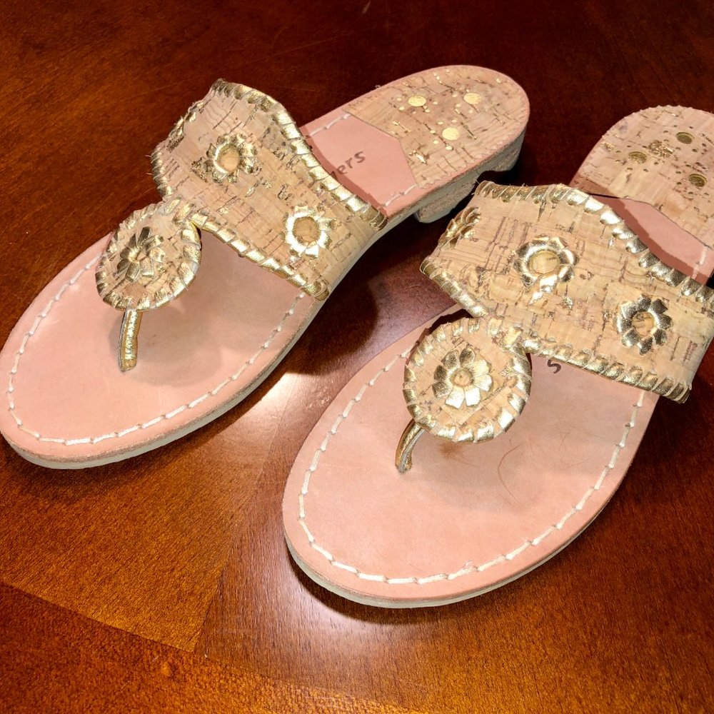 Jack Rogers Gold/ Cork 6M